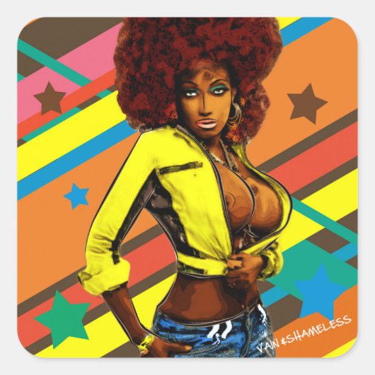 Brown Sugar Quadratischer Aufkleber (Vorderseite)