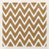 Brown Sugar Southern Hütte Chevrons Glasuntersetzer (Vorderseite)