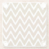 Brown Sugar Southern Hütte Chevrons Glasuntersetzer (Rückseite)