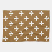 Brown Sugar Südliche Hütte Fleur de Lys Handtuch (Horizontal)