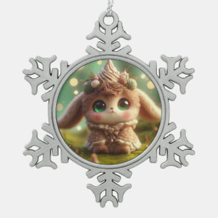 Brown Sugar Thing Schneeflocken Zinn-Ornament