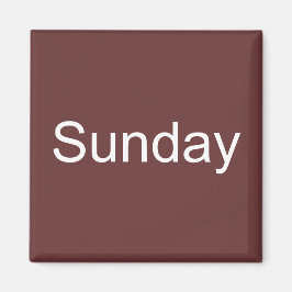 Brown Sunday Magnet