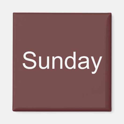 Brown Sunday Magnet (Vorne)