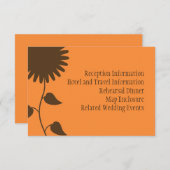 Brown Sunflower Umschließungskarte Begleitkarte (Vorne/Hinten)