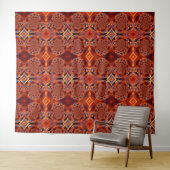 Brown Swirl Design Tapestry Wandteppich (Beispiel (Horizontal))