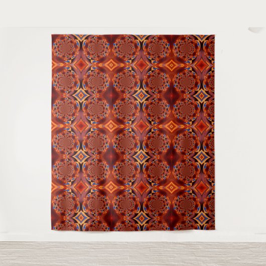 Brown Swirl Design Tapestry Wandteppich (Vorderseite)