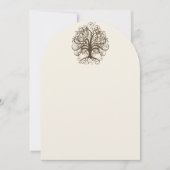 Brown Swirl Tree Roots of Liebe Wedding Einladung (Vorderseite)