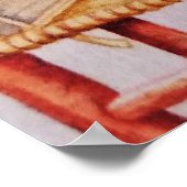 Brown Tabby Artist Katzenmalerei Wasserfarbe 16x20 Poster (Ecke)