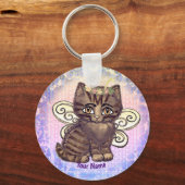 Brown tabby cat Fairy Schlüsselanhänger (Vorderseite)