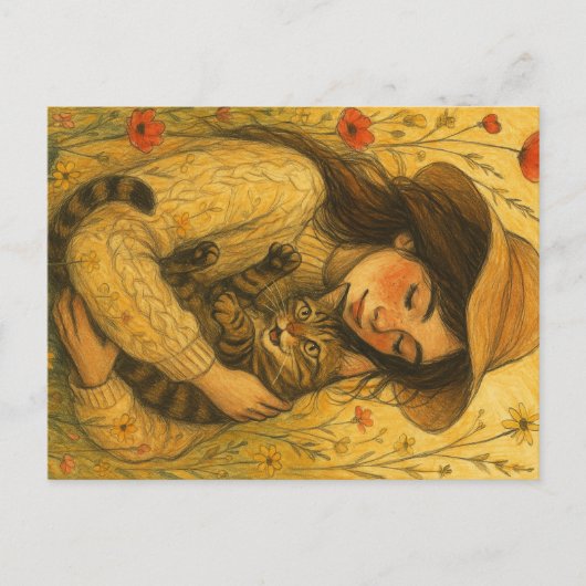 Brown Tabby Cat Mama Postkarte (Vorderseite)