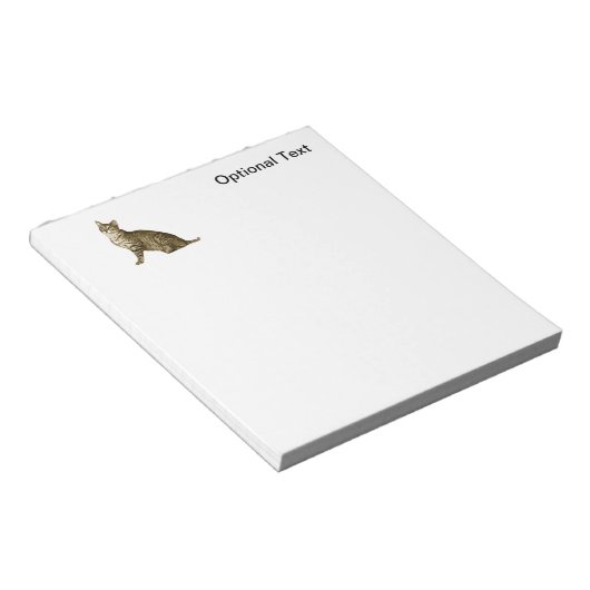 Brown Tabby Cat Notizblock (angewinkelt)