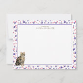 Brown Tabby Cat Personalisiert Stationery Mitteilungskarte (Vorderseite)