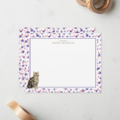 Brown Tabby Cat Personalisiert Stationery Mitteilungskarte (Vorderseite/Rückseite Beispiel)
