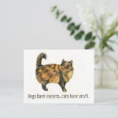 Brown Tabby Cat Postcard Postkarte (Stehend Vorderseite)