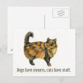 Brown Tabby Cat Postcard Postkarte (Vorne/Hinten)