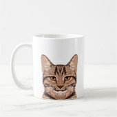 Brown Tabby Cat Tasse - Niedliche Tasse (Links)