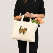 Brown Tabby Cat Tote Bag Mini Stoffbeutel (Vorderseite (Produkt))