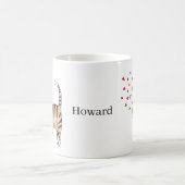 Brown Tabby Cat with Hearts Custom Name  Kaffeetasse (Mittel)