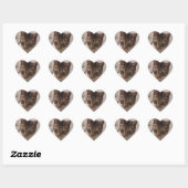 Brown Tabby Heart Stickers (Blatt)