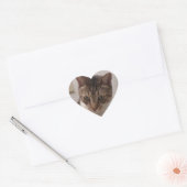 Brown Tabby Heart Stickers (Umschlag)