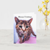 Brown Tabby Karte (Gelbe Blume)