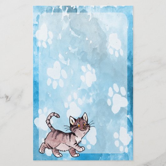 Brown Tabby Kitty Briefpapier (Vorderseite)