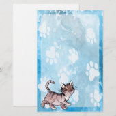 Brown Tabby Kitty Briefpapier (Vorne/Hinten)