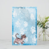 Brown Tabby Kitty Briefpapier (Stehend Vorderseite)