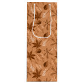 BROWN & TAN AUTUMN HERBSTLAUB GESCHENKTÜTE FÜR WEINFLASCHEN (Vorderseite)