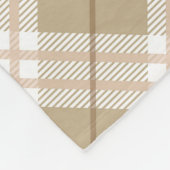 Brown Tan Beige Buffalo Karierte Jungs werfen Zwil Fleecedecke (Ecke)