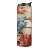 BROWN TAN BLUE FALL AUTUMNBLASEN THERMOSBECHER (Nach links gedreht)