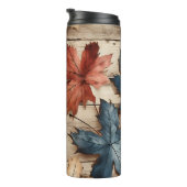 BROWN TAN BLUE FALL AUTUMNBLASEN THERMOSBECHER (Nach rechts gedreht)