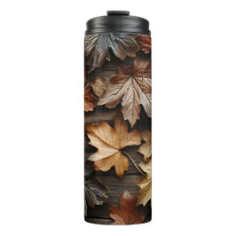 BROWN TAN BLUE FALL AUTUMNBLASEN THERMOSBECHER
