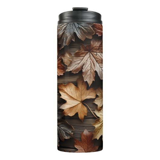 BROWN TAN BLUE FALL AUTUMNBLASEN THERMOSBECHER (Vorderseite)