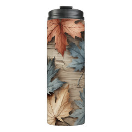 BROWN TAN BLUE FALL AUTUMNBLASEN THERMOSBECHER