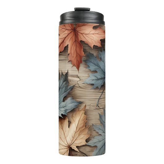 BROWN TAN BLUE FALL AUTUMNBLASEN THERMOSBECHER (Vorderseite)