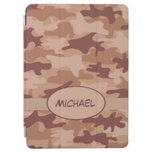 Brown Tan Camouflage Camouflage Name Personalisier iPad Air Hülle