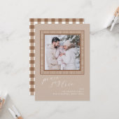 Brown Tan Christmas Card Foto Image Karte (Vorderseite/Rückseite Beispiel)