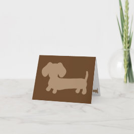 Brown Tan Dackeln Maskulinarkarte Karte
