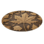 BROWN & TAN FALL AUTUMN LEAVES & ACORNS SCHNEIDEBRETT (Ecke)