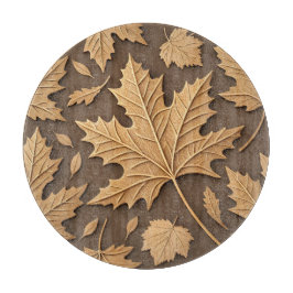 BROWN & TAN FALL AUTUMN LEAVES & ACORNS SCHNEIDEBRETT