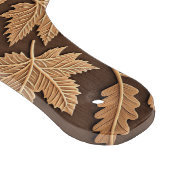 BROWN & TAN FALL AUTUMN LEAVES & ACORNS SCHNEIDEBRETT (Ecke)