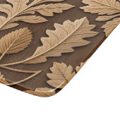 BROWN & TAN FALL AUTUMN LEAVES & ACORNS SCHNEIDEBRETT (Ecke)