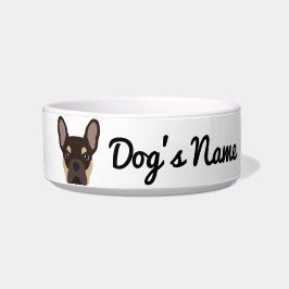 Brown Tan French Bulldog Bowl Napf