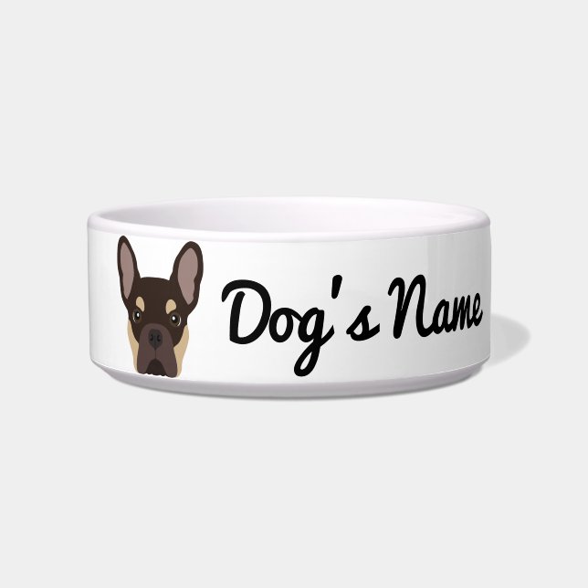 Brown Tan French Bulldog Bowl Napf (Vorderseite)