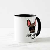 Brown Tan French Bulldog Frenchie Dog Vater Tasse (VorderseiteRechts)