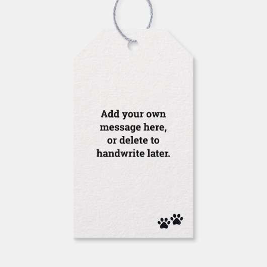 Brown Tan French Bulldog-Geschenktasten Geschenkanhänger (Rückseite)