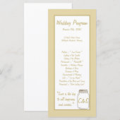 Brown/Tan Mason Jar Wedding Programs Programm (Vorne/Hinten)