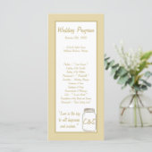 Brown/Tan Mason Jar Wedding Programs Programm (Stehend Vorderseite)