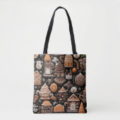 BROWN TAN ORANGE CHRISTMAS GINGERBREAD COOKIES TASCHE (Vorderseite)